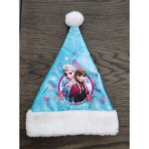 Disney Frozen Anna & Elsa Christmas Hat Youth Blue 2015 Excellent Condition!